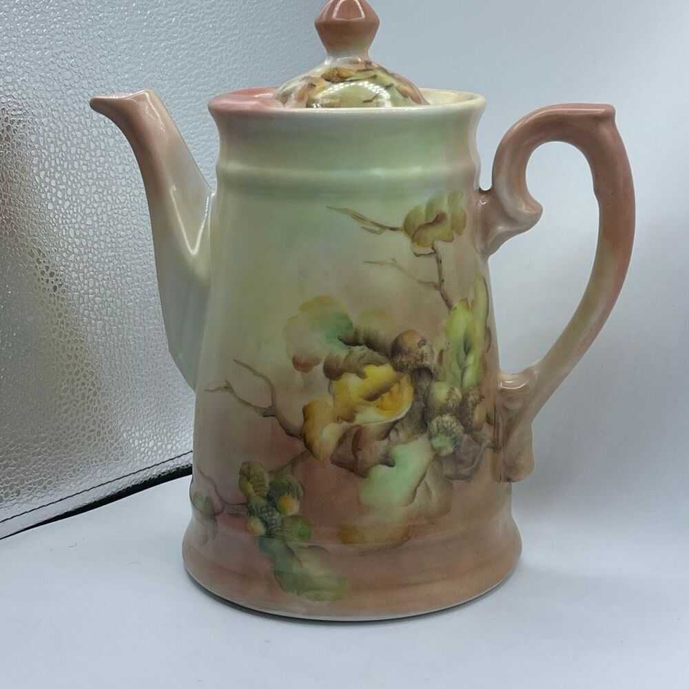 Antique German porcelain Chocolate pot likely by R.S.Prussia .